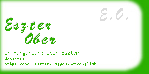 eszter ober business card